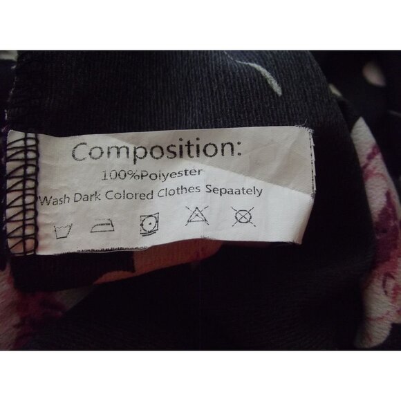 Rose Gal Romper Womens 4XL Floral Off-Shoulder Black Pink Ruffle Short Sleeve - Picture 9 of 9